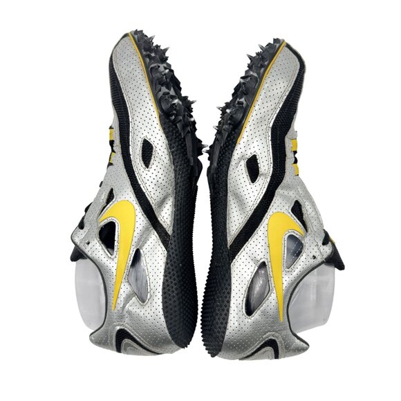 Nike Livestrong Mens Shoes Size 12 Silver Yellow Black Track Field Sprint Spikes - Picture 9 of 16